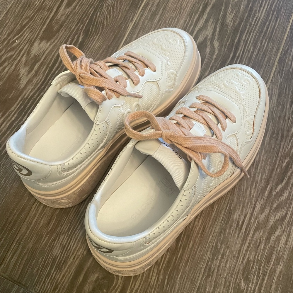 Authentic Gucci Leather Sneaker 36.5 - Picture 9 of 13